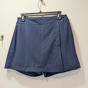 Spanx Sunshine Navy Blue Wrap Skort 6" Inseam Size S Quick Dry
